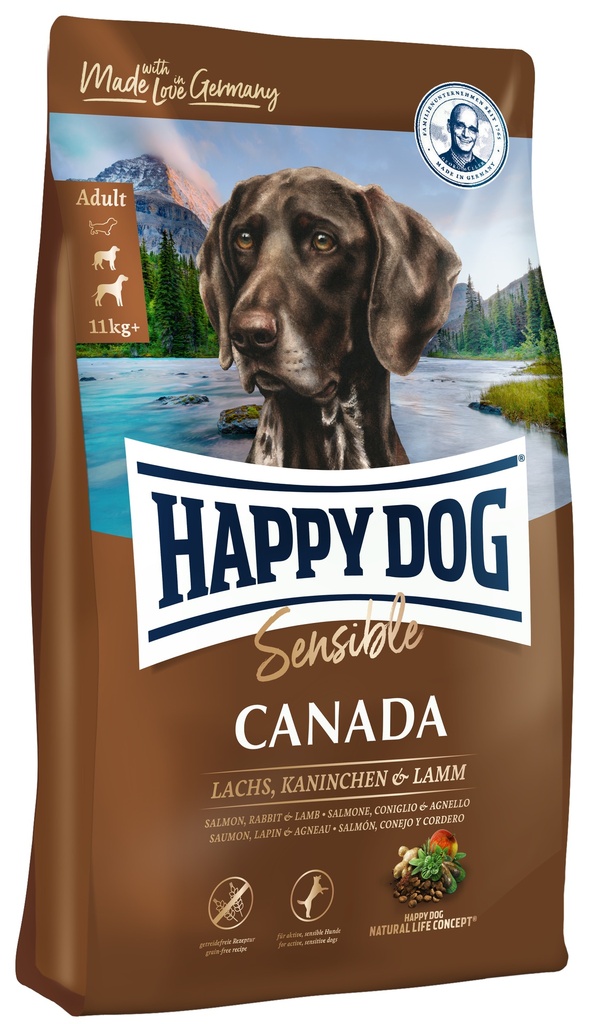 HAPPY DOG ADULT 11 KGS + SENSIBLE CANADA 12,5 KGS