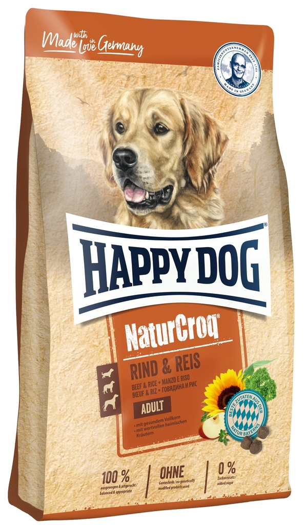 HAPPY DOG NATURCROQ ADULT TERNERA  4 KGS