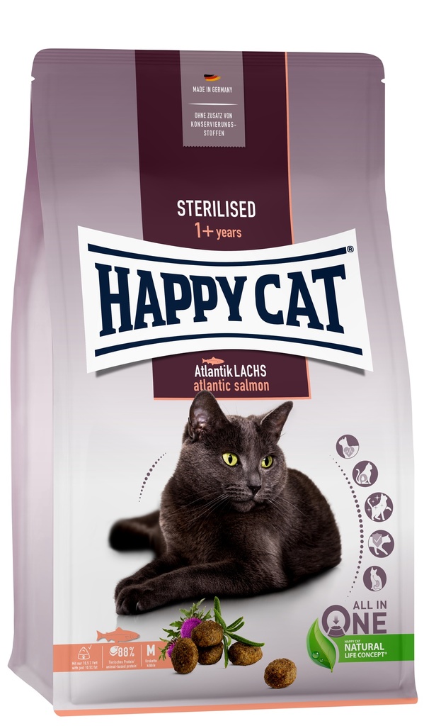 HAPPY CAT STERILISED ATLANTIC SALMON 4 Kg.