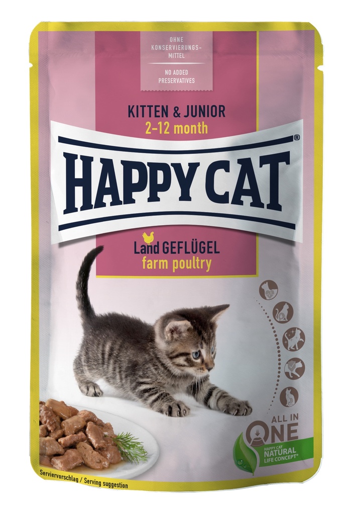 [4001967141214] HAPPY CAT POUCH JUNIOR POLLO 85gr