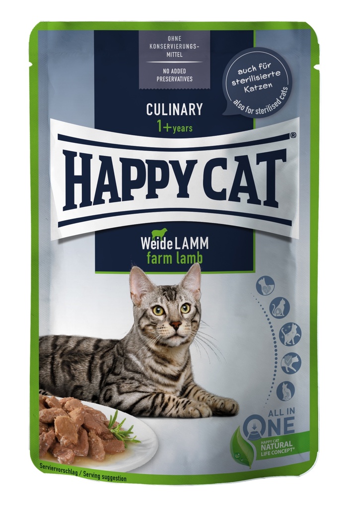 [4001967141238] HAPPY CAT POUCH CULINARY CORDERO 85gr