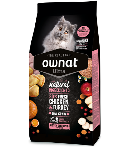 OWNAT ULTRA CAT KITTEN STERILIZED 3 Kg.