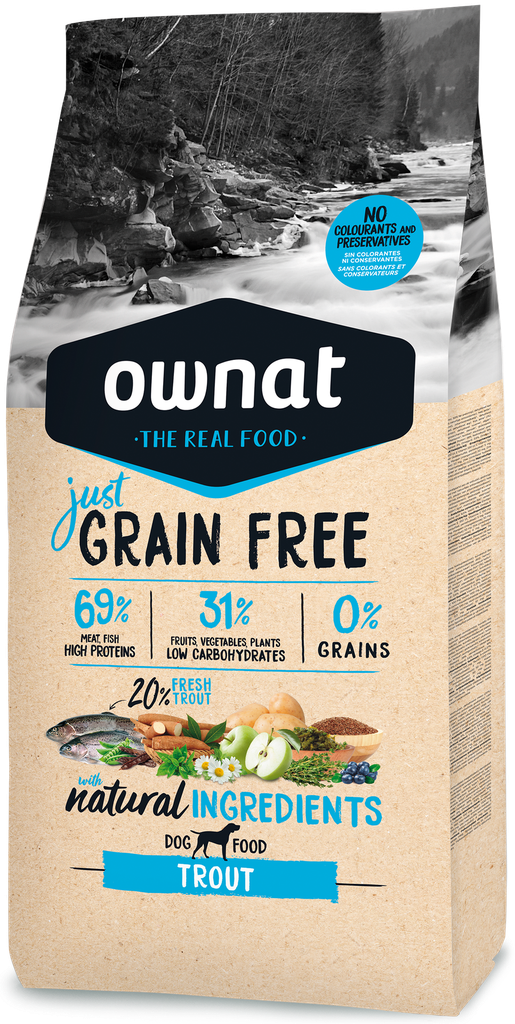 [8429037014217] OWNAT GRAIN FREE JUST TROUT 3 KG